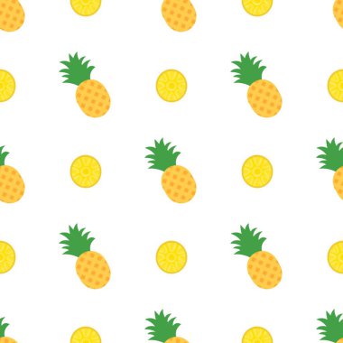 Ananassız desen, tropik olgun meyve.