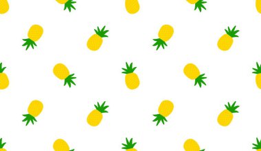 Ananassız desen, tropik olgun meyve.