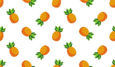 Ananassız desen, tropik olgun meyve.