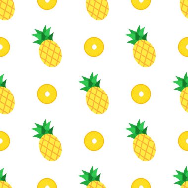 Ananassız desen, tropik olgun meyve.