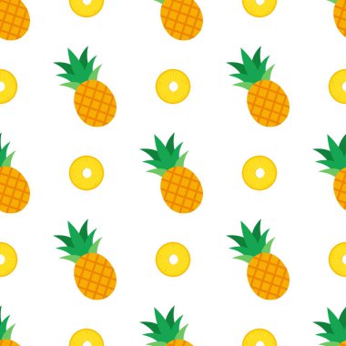 Ananassız desen, tropik olgun meyve.