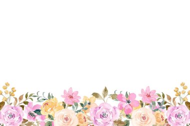 Tasarım için suluboya çiçekler arka plan vektörü.