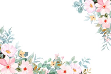 Tasarım için suluboya çiçekler arka plan vektörü.