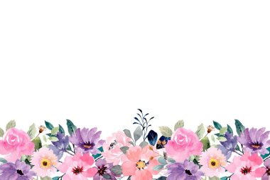 Tasarım için suluboya çiçekler arka plan vektörü.