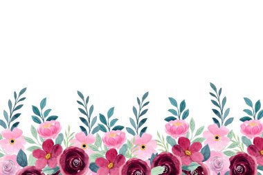 Tasarım için suluboya çiçekler arka plan vektörü.