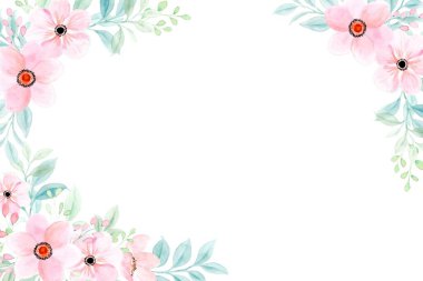 Tasarım için suluboya çiçekler arka plan vektörü.