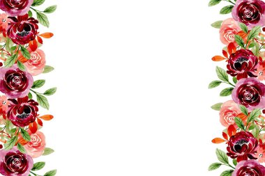 Tasarım için suluboya çiçekler arka plan vektörü.