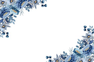 Tasarım için suluboya çiçekler arka plan vektörü.