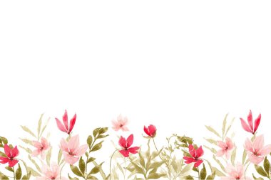 Tasarım için suluboya çiçekler arka plan vektörü.