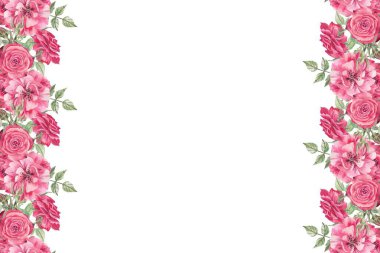 Tasarım için suluboya çiçekler arka plan vektörü.