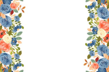 Tasarım için suluboya çiçekler arka plan vektörü.