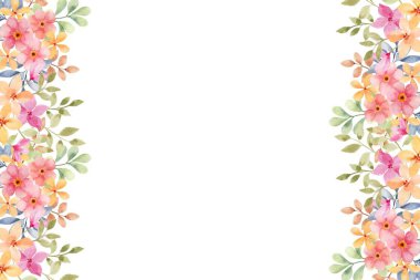 Tasarım için suluboya çiçekler arka plan vektörü.