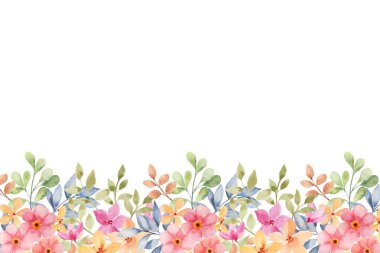 Tasarım için suluboya çiçekler arka plan vektörü.