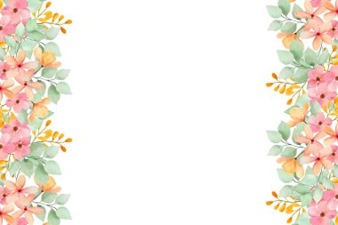 Tasarım için suluboya çiçekler arka plan vektörü.