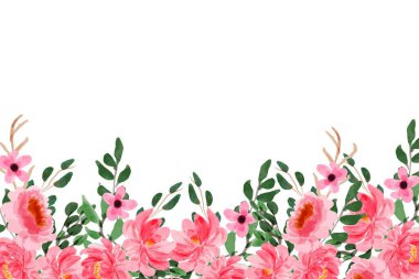 Tasarım için suluboya çiçekler arka plan vektörü.