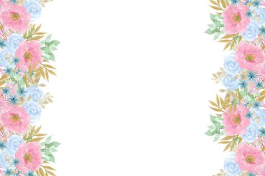 Tasarım için suluboya çiçekler arka plan vektörü.