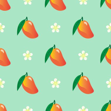 Mango meyveli, pürüzsüz bir şekil. Beyaz arka planda yaz tropikal meyveleri.