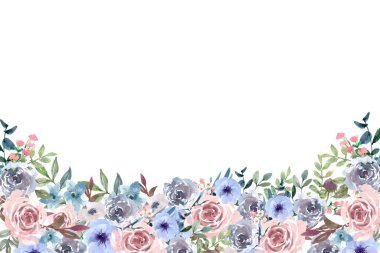 Tasarım için suluboya çiçekler arka plan vektörü.