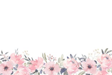 Tasarım için suluboya çiçekler arka plan vektörü.