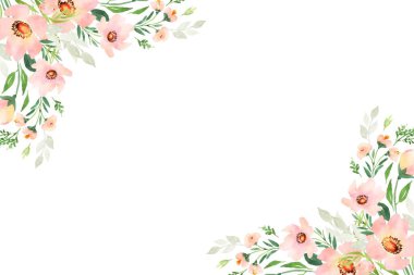 Tasarım için suluboya çiçekler arka plan vektörü.