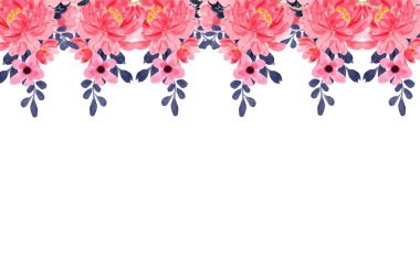 Tasarım için suluboya çiçekler arka plan vektörü.