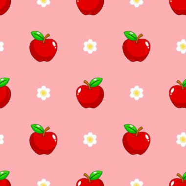 Çizgi film kırmızı elmasız desen