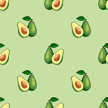 Avokado desenli geometrik dikişsiz. taze avokado deseni.