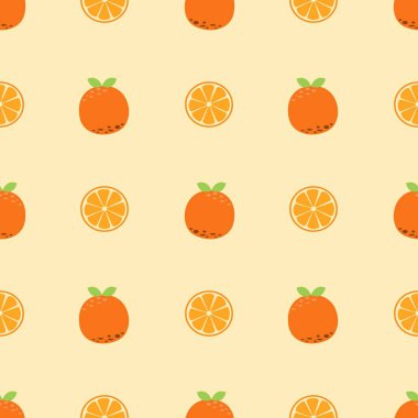 Portakal meyveli kusursuz desen