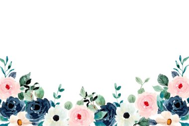 Tasarım için suluboya çiçekler arka plan vektörü.