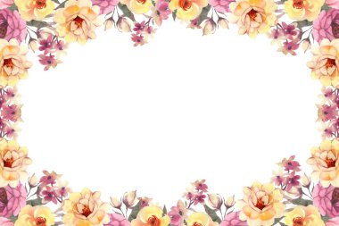 Tasarım için suluboya çiçekler arka plan vektörü.