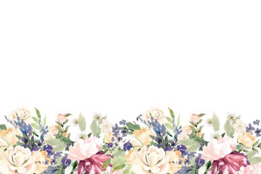 Tasarım için suluboya çiçekler arka plan vektörü.