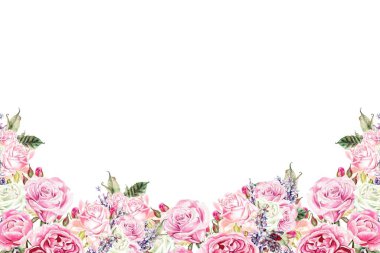 Tasarım için suluboya çiçekler arka plan vektörü.