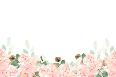 Tasarım için suluboya çiçekler arka plan vektörü.