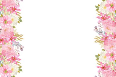 Tasarım için suluboya çiçekler arka plan vektörü.