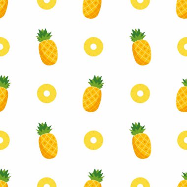 Ananassız desen, tropik olgun meyve.