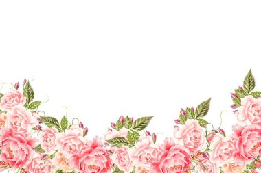 Tasarım için suluboya çiçekler arka plan vektörü.