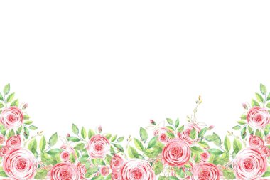 Tasarım için suluboya çiçekler arka plan vektörü.