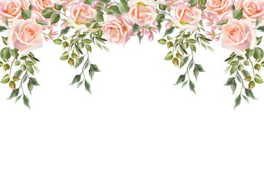 Tasarım için suluboya çiçekler arka plan vektörü.