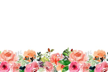 Tasarım için suluboya çiçekler arka plan vektörü.