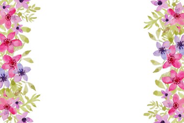 Tasarım için suluboya çiçekler arka plan vektörü.