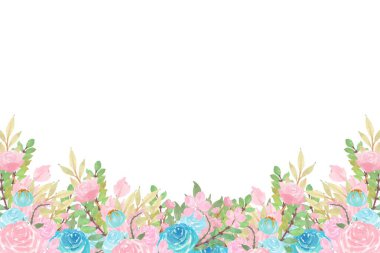 Tasarım için suluboya çiçekler arka plan vektörü.