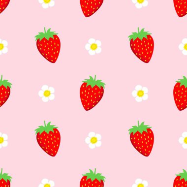 Tatlı çilekli kusursuz desen..