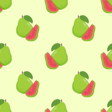Guava meyve desenli arkaplan tasarımı