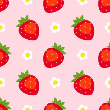 Tatlı çilekli kusursuz desen..