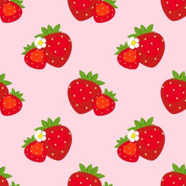 Tatlı çilekli kusursuz desen..