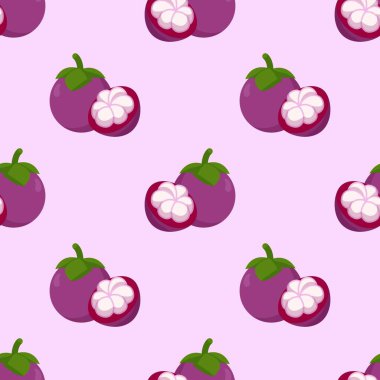 Mangosteen desen vektör resimleme arka planı