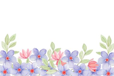 Tasarım için suluboya çiçekler arka plan vektörü.