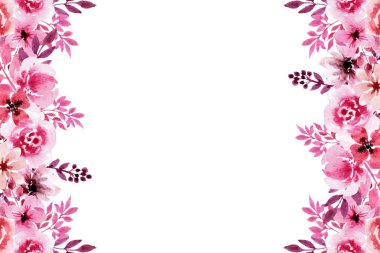 Tasarım için suluboya çiçekler arka plan vektörü.