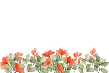 Tasarım için suluboya çiçekler arka plan vektörü.