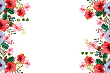 Tasarım için suluboya çiçekler arka plan vektörü.